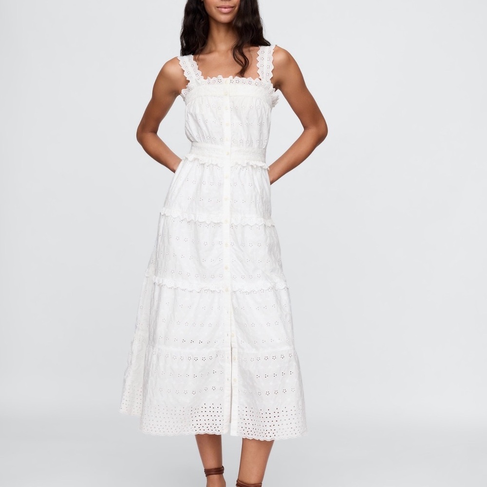 Doen Eyelet Midi Dress